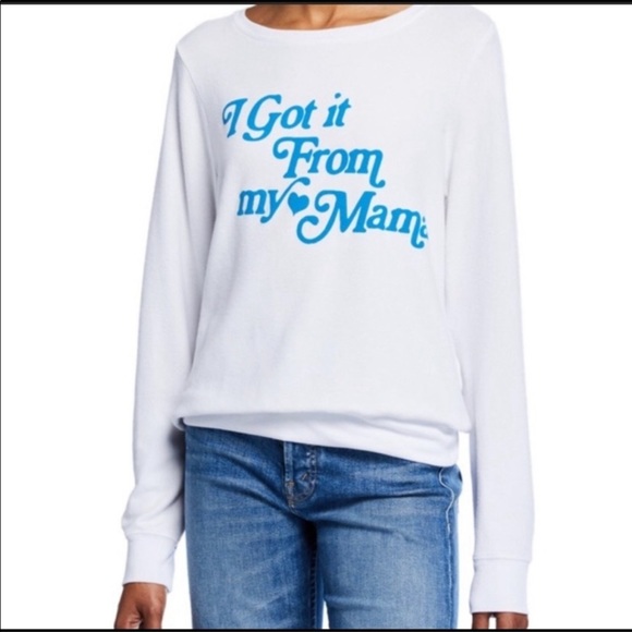🔥WILDFOX🔥I GOT IT FROM MY MAMA BAGGY BEACH JUMPER SWEATSHIRT XS/S/M NWT - Picture 2 of 4